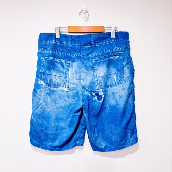 POINT ZERO Blue denim-effect board shorts men | Size 34 * - Picture 7 of 7